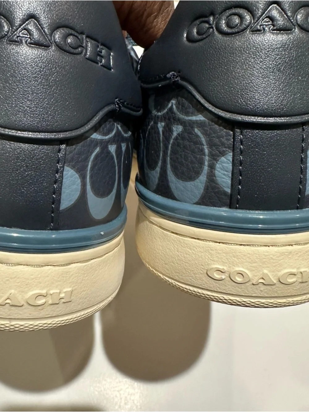 Coach Men's Midnight Navy Clip Signature Low-Top Sneakers - Picture 6 of 7